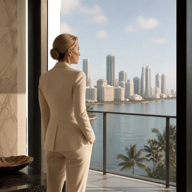 Profesional independiente en un condominio de lujo en Miami que calificó para financiamiento usando el programa Asset Qualifier